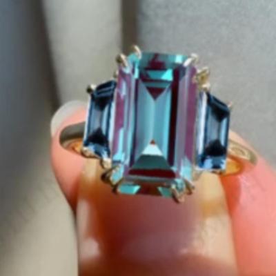 Alexandrite 3 Gemstone Ring