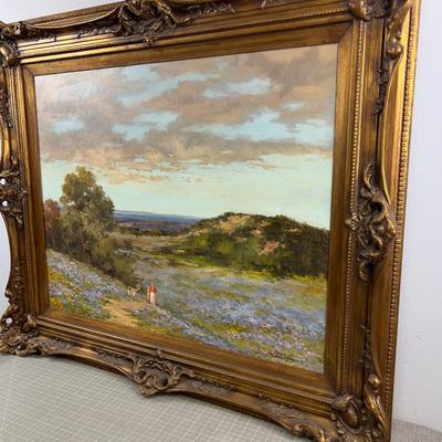 Oil on Canvas Landscape by Robert Wagner "Spring Outing"