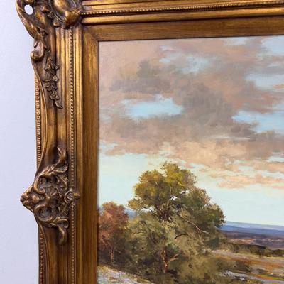 Oil on Canvas Landscape by Robert Wagner "Spring Outing"
