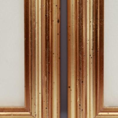 Two 7" Framed Chromography on Copper