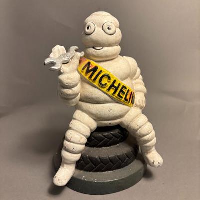Antique Michelin Man Holding Wrench Figurine/Coin Bank