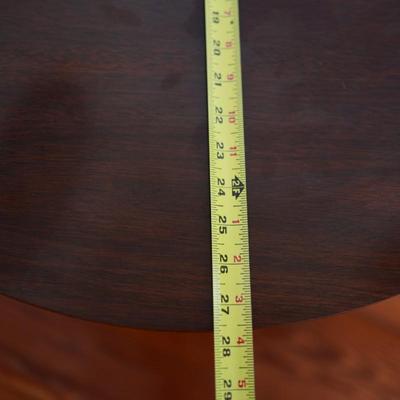MERSMAN Mahogany Round Accent Table with Drawer