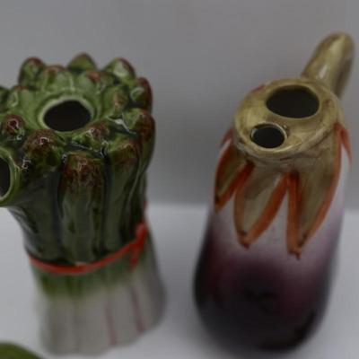 Trifles Made in Italy Vegetable Cruet Set - Oil, Vinegar,‎ Salt and Pepper Tray