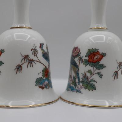 WEDGWOOD Kutani Crane (2) Bells and (3) Trinket Dishes