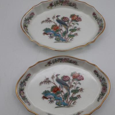 WEDGWOOD Kutani Crane (2) Bells and (3) Trinket Dishes