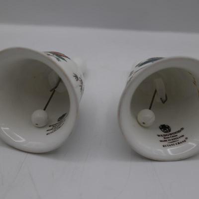 WEDGWOOD Kutani Crane (2) Bells and (3) Trinket Dishes