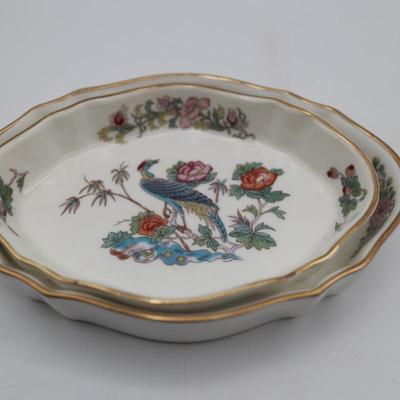 WEDGWOOD Kutani Crane (2) Bells and (3) Trinket Dishes