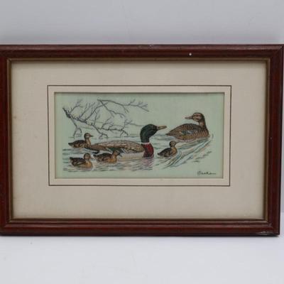 Framed Cash's Woven Mallard Art