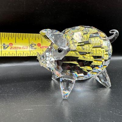 Swarovski Cut Crystal Pig Figurine