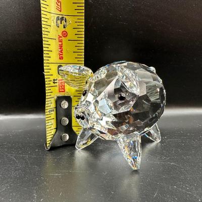Swarovski Cut Crystal Pig Figurine