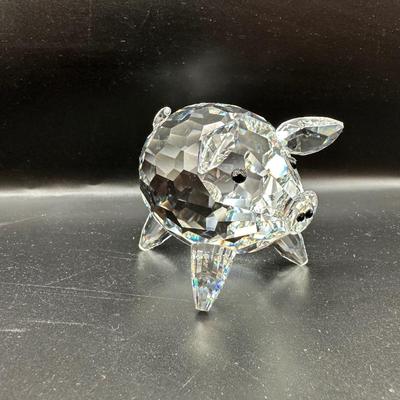 Swarovski Cut Crystal Pig Figurine