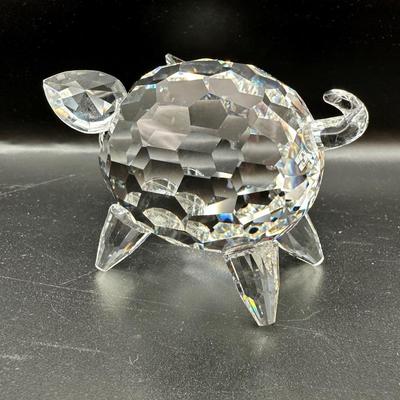 Swarovski Cut Crystal Pig Figurine
