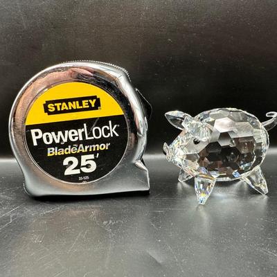 Swarovski Cut Crystal Pig Figurine