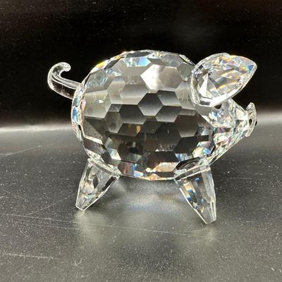 Swarovski Cut Crystal Pig Figurine