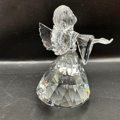 Swarovski Crystal Angel Cheerful Times Frosted Head Arms Figurine