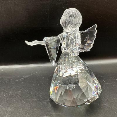 Swarovski Crystal Angel Cheerful Times Frosted Head Arms Figurine