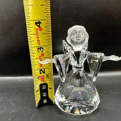 Swarovski Crystal Angel Cheerful Times Frosted Head Arms Figurine