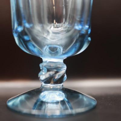 FOSTORIA Jamestown 6" Blue Glasses - Set of (8)