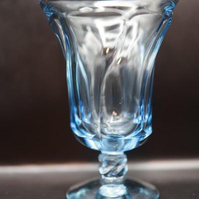 FOSTORIA Jamestown 6" Blue Glasses - Set of (8)