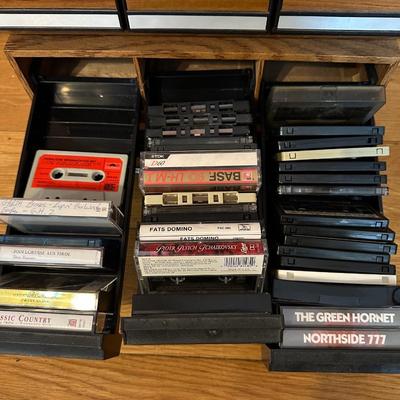 Cassette Tapes & Storage Drawers