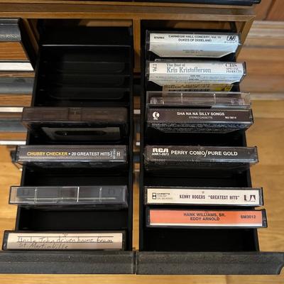 Cassette Tapes & Storage Drawers