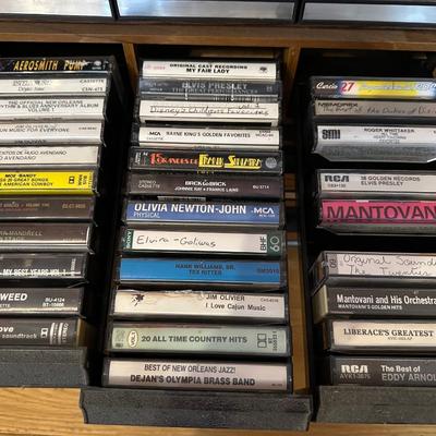 Cassette Tapes & Storage Drawers