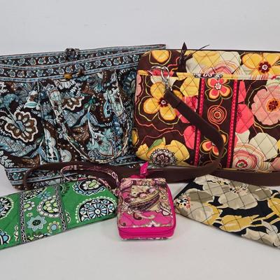 LOT 76: Variety of Vera Bradley Bags and Wallets