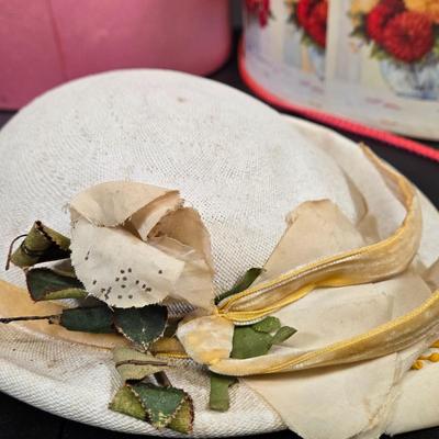 LOT 80: Variety of Ladies' Hats, Red Purse, and Ladies' Scarf