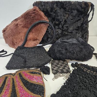 LOT 92: Vintage Purses and Two Hand Muffs