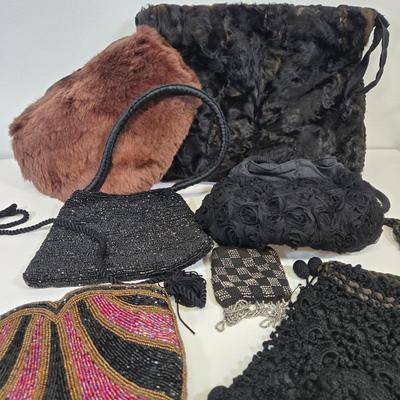 LOT 92: Vintage Purses and Two Hand Muffs