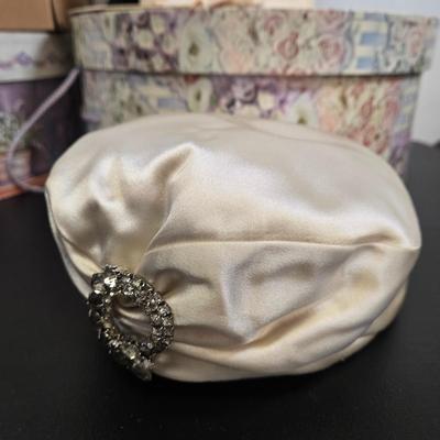 LOT 96: Formal Hats and Velvet Clutch Purse