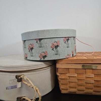 LOT 97: The Mad Hatter's Hat, Fur Hat and Hand Muff, and Bee Keeper's Necessities