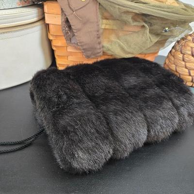 LOT 97: The Mad Hatter's Hat, Fur Hat and Hand Muff, and Bee Keeper's Necessities