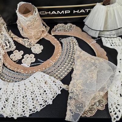 LOT 99: Lace Collars, Sleeping Bonnets, Nylon Stockings, and More
