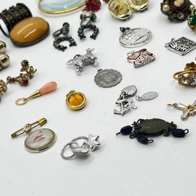 LOT 165J: Screwback and Clip-On Earrings, Pendants, Charms and More