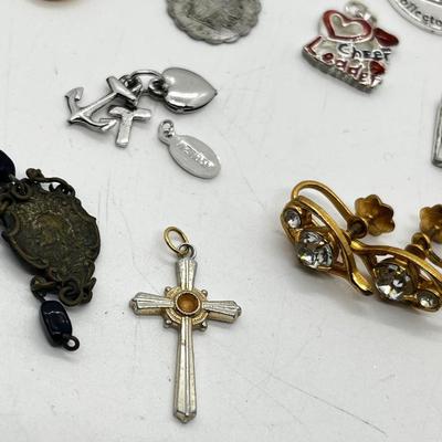 LOT 165J: Screwback and Clip-On Earrings, Pendants, Charms and More