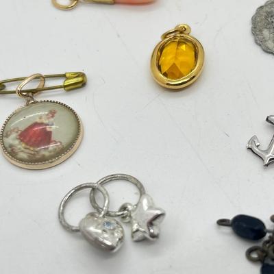 LOT 165J: Screwback and Clip-On Earrings, Pendants, Charms and More