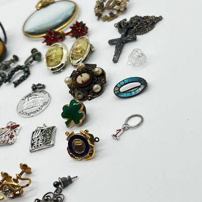LOT 165J: Screwback and Clip-On Earrings, Pendants, Charms and More