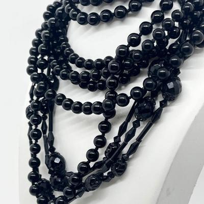 LOT 166J: Vintage Black Glass Bead Lot