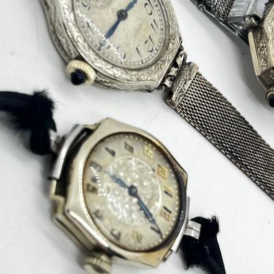 LOT: 167J: Antique/Vintage Watch Lot for Craft or Repair