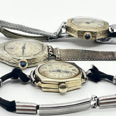 LOT: 167J: Antique/Vintage Watch Lot for Craft or Repair