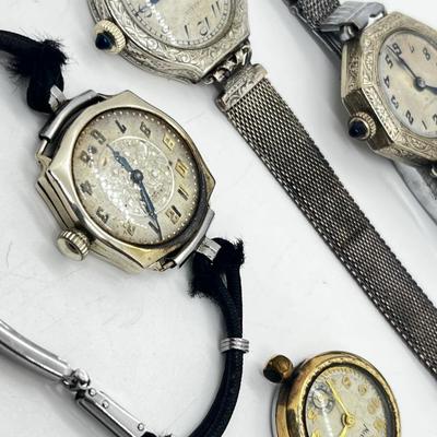 LOT: 167J: Antique/Vintage Watch Lot for Craft or Repair