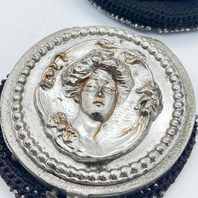 LOT 169J: Art Deco Beaded Crochet Metal Flap Coin Purses