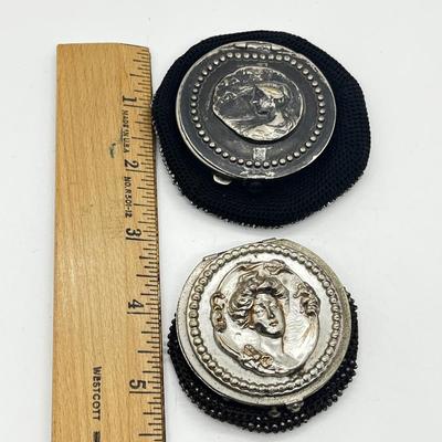 LOT 169J: Art Deco Beaded Crochet Metal Flap Coin Purses