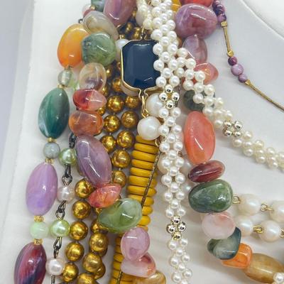 LOT 175J: Bright Colored Necklace Lot