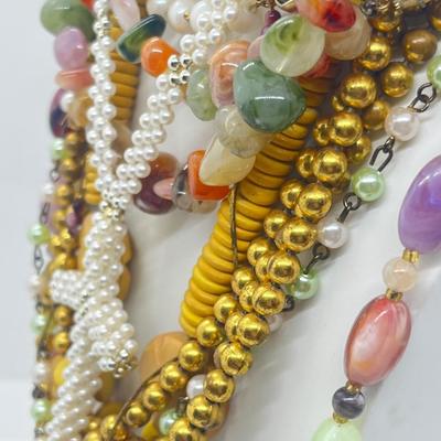 LOT 175J: Bright Colored Necklace Lot