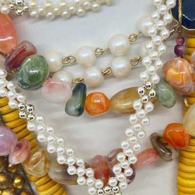 LOT 175J: Bright Colored Necklace Lot