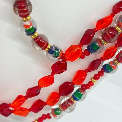 LOT 179J: Glass Bead Necklace Lot