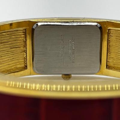 LOT 183J: Kenneth J. Lane Leather and Rhinestone Cuff Bracelet