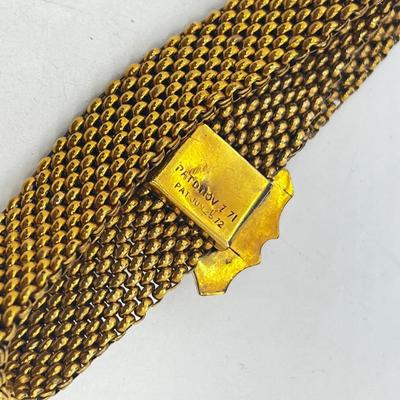 LOT 184J: Rare Find! Pair of Antique Victorian Gold Filled Mesh Wedding Bracelets